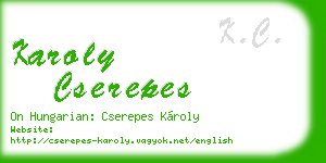 karoly cserepes business card